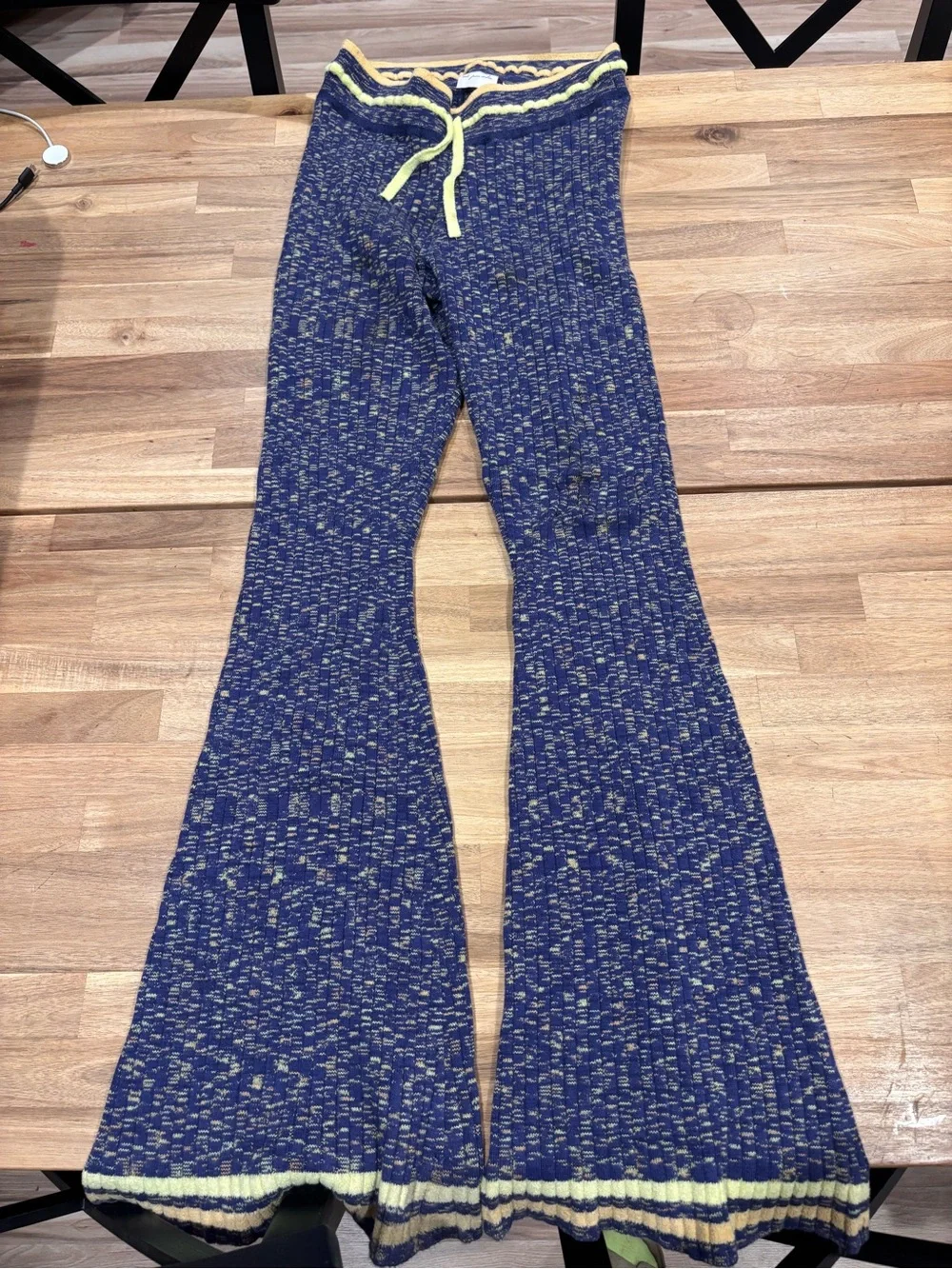 Urban Outfitters Out From Under purple + Yellow Ribbed Knit Set Zip Top & Pants.